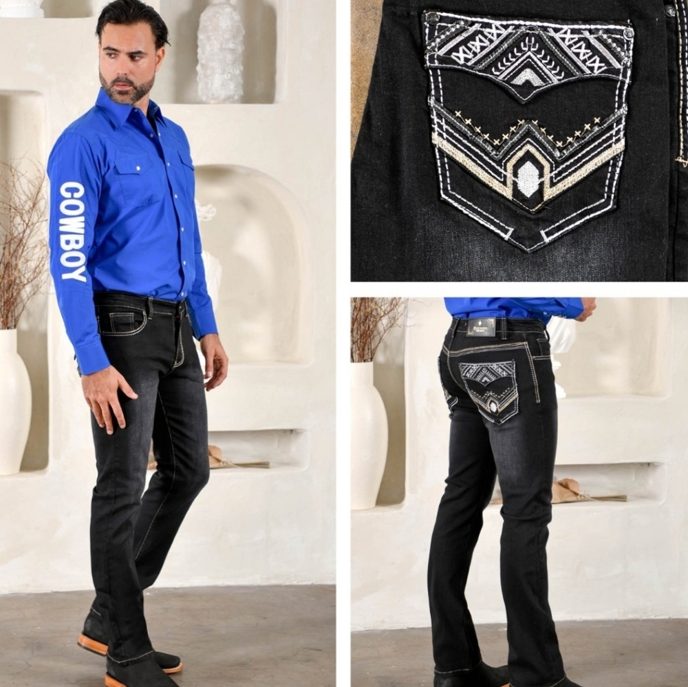 1075 cowboy black jeans